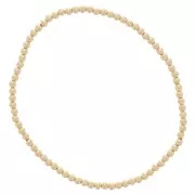 Bracciale elastico con perline tonde da 2,5 mm - Gold filled x1