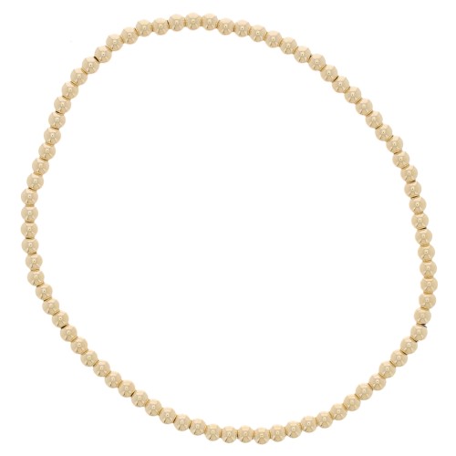 Bracciale elastico con perline tonde da 2,5 mm - Gold filled x1