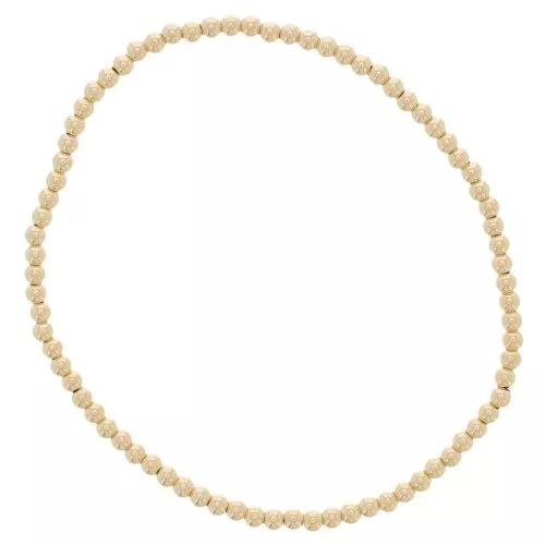 Bracciale elastico con perline tonde da 2,5 mm - Gold filled x1