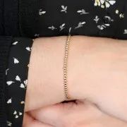 Bracciale elastico con perline tonde da 2,5 mm - Gold filled x1