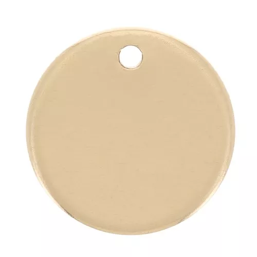 Zecchino rotondo 10 mm - spessore 0,8 mm - Gold filled x1