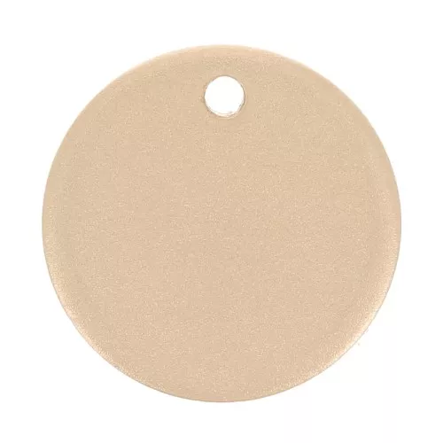 Zecchino rotondo 10 mm - spessore 0,8 mm - Gold filled mat x1