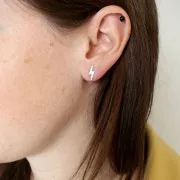 Orecchini perno fulmine 11x3,5 mm - Argento 925 x2