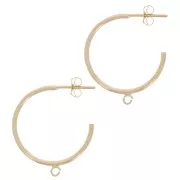 Orecchini a cerchio da decorare 20 mm con anello aperto -Gold filledx2