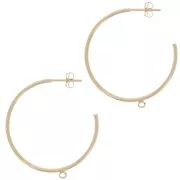 Orecchini a cerchio da decorare 30 mm con anello aperto - Gold filled x2