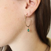 Orecchini a cerchio da decorare 30 mm con anello aperto - Gold filled x2