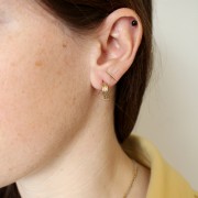 Orecchini a cerchio aperto Gold filled 3 fili 12 mm x 2