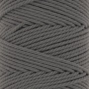 Rocchetto di filo di cotone per macramè da 2 mm - Grigio scuro x100m