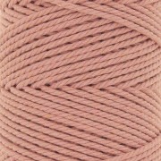 Rocchetto di filo di cotone per macramè da 2 mm - Blush x100 m