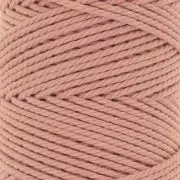 Rocchetto di filo di cotone per macramè da 2 mm - Blush x100 m