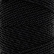 Rocchetto di cordoncino Macramè in cotone da 2 mm - Nero x100m