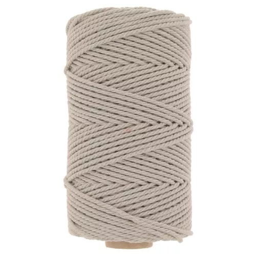 Rocchetto di cordoncino Macramè in cotone 2 mm - Lino x100m