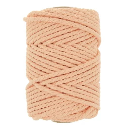 Rocchetto di cotone per macramè da 5 mm - Albicocca x50 m