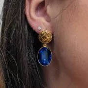 Cabochon ovale Aurora A4120 18x13 mm - Capri Blue x1