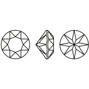 Cabochon tondo Aurora A1088 8 mm - Crystal Silver Shade x1