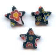 Stelle Millefiori mm. 10 Nero x5|raw }}
