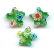 Stelle Millefiori mm. 10 Verde x5|raw }}