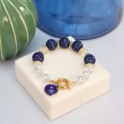 Pendente cuore 18x16mm pietra e ossido di zirconio - Oro - Onice nera