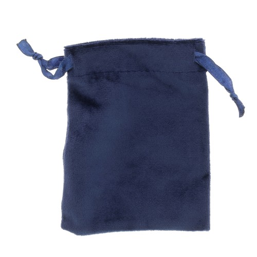 Pochon in velluto per gioielli 80x100 mm - Blu notte x1