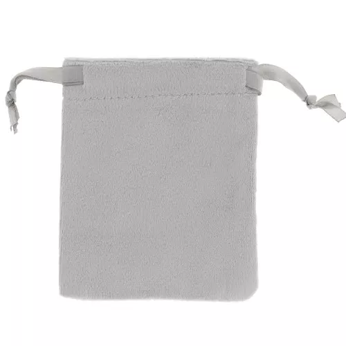 Pochon per gioielli in velluto fine 80x100 mm - Grigio x1