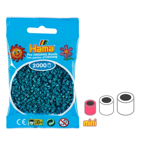 Perline da stirare Hama MINI 2,5 mm - Blu petrolio (n°83) x2000