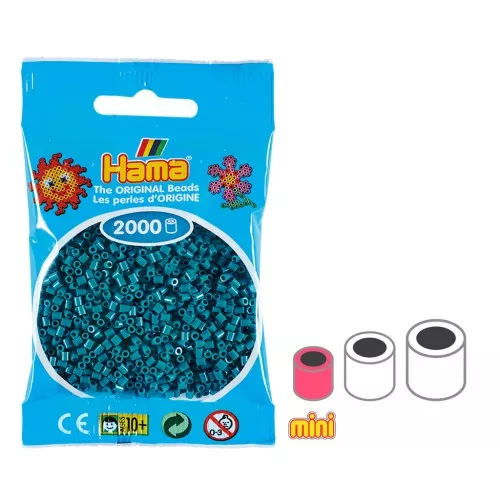 Perline da stirare Hama MINI 2,5 mm - Blu petrolio (n°83) x2000
