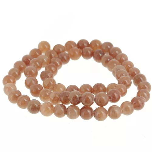 Collana di giada rossa con perle rotonde da 8 mm / Gioielli con