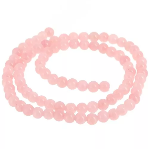 Perline rotonde 4,5 mm - imitazione gemma di giada - rosa antico x39cm