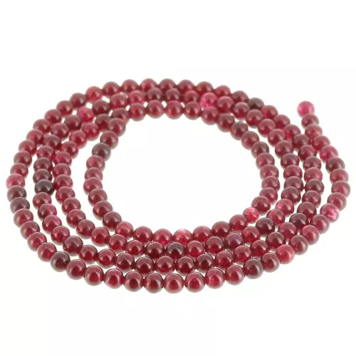 Perline rotonde 2,5 mm - imitazione gemma Giada - Bordeaux x38cm