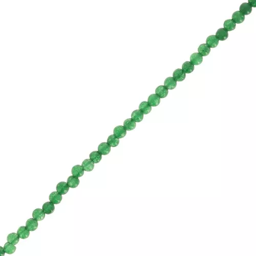 Perline rotonde 2,5 mm - imitazione gemma Giada - Verde scuro x38cm