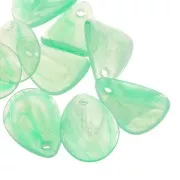 Zecchini di fiori lisci da 17 mm in acrilico - Green Marble x15