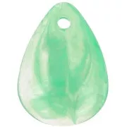 Zecchini di fiori lisci da 17 mm in acrilico - Green Marble x15