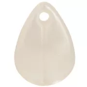 Zecchini di fiori lisci da 17 mm in acrilico - Nude perlato x15