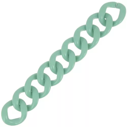 9 maglie acriliche 39x34 mm per la creazione di braccialetti - Sage x22cm
