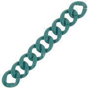 9 maglie acriliche 39x34 mm per la creazione di bracciali - Blu anatra x22cm