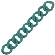 9 maglie acriliche 39x34 mm per la creazione di bracciali - Blu anatra x22cm