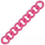 9 maglie acriliche 39x34 mm per la creazione di bracciali - Rosa confetto x22cm