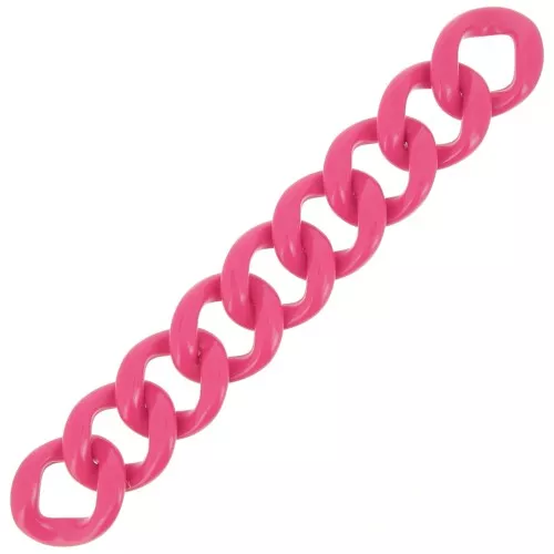 9 maglie acriliche 39x34 mm per la creazione di bracciali - Rosa confetto x22cm