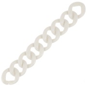 9 maglie acriliche 39x34mm per la creazione di bracciali - Raso crema opaco x22cm