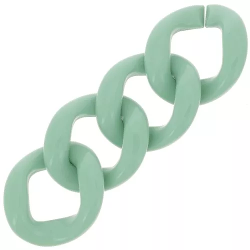 Maglia acrilica ovale ritorta 39x34 mm - Salvia x1