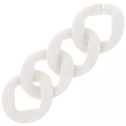 Maglia acrilica ovale ritorta 39x34 mm - Crema x1
