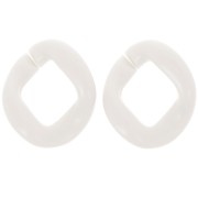 Maglia acrilica ovale ritorta 39x34 mm - Crema x1