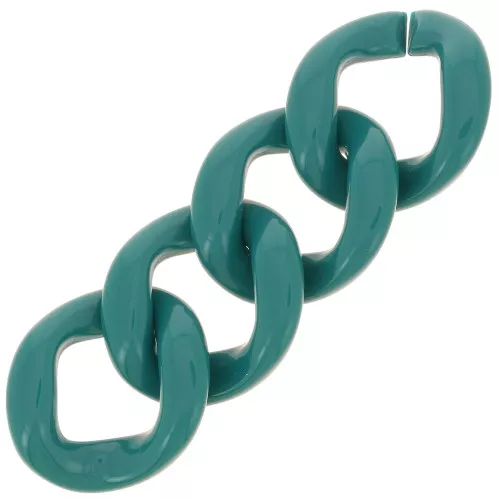 Maglia acrilica ovale ritorta 39x34 mm - Blu anatra x1
