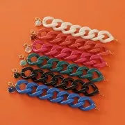 Maglia acrilica ovale ritorta 39x34 mm - Blu anatra x1