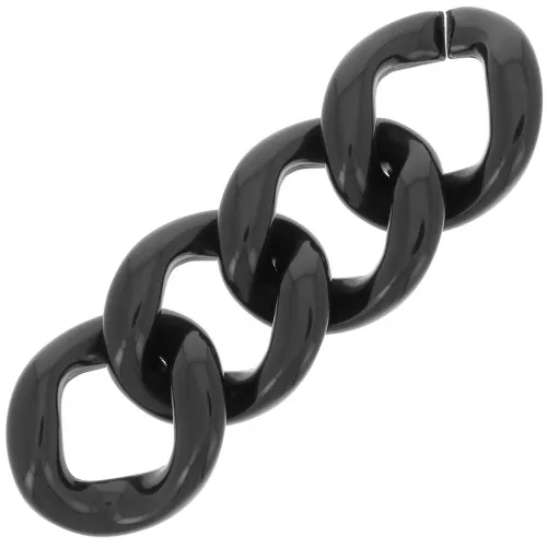 Maglia acrilica ovale ritorta 39x34 mm - Nero x1