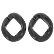 Maglia acrilica ovale ritorta 39x34 mm - Nero x1