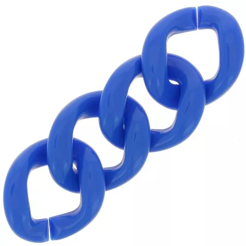 Maglia acrilica ovale ritorta 39x34 mm - Blu elettrico x1