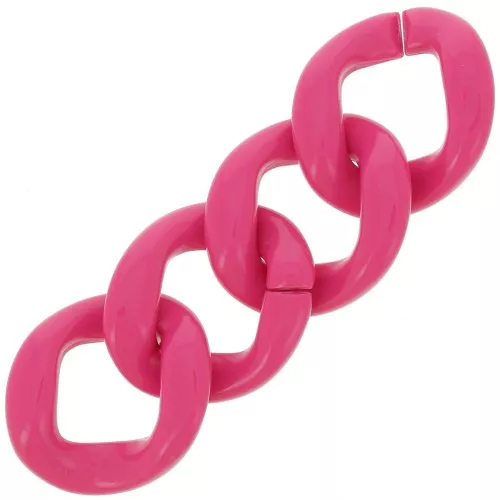 Maglia ovale ritorta in acrilico 39x34 mm - Rosa confetto x1