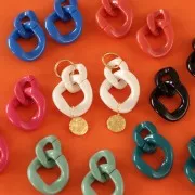 Maglia acrilica ovale ritorta 29x21 mm - Salvia x1