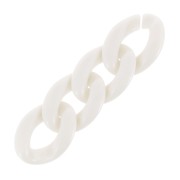 Maglia acrilica ovale ritorta 29x21 mm - Crema x1